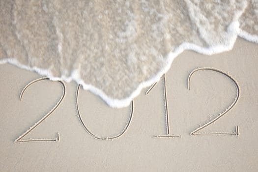 2012 written in the beach