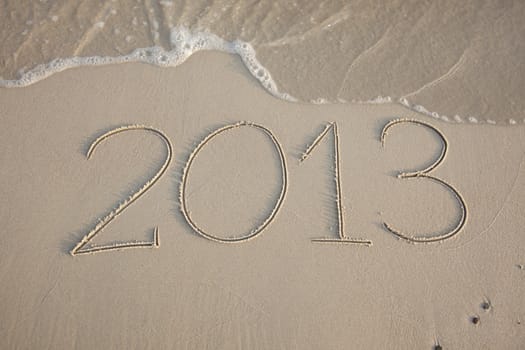 2012 written in the beach