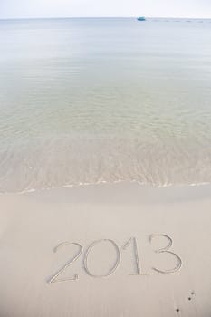 2013 written in the beach