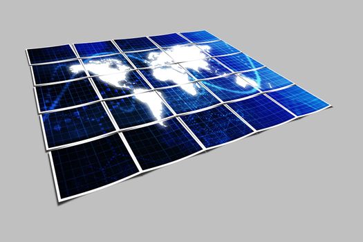 Blue Tech Internet Connected Background Abstract Wallpaper