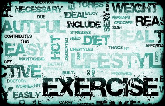 Exercise Fitness Lifestyle as a Background Art