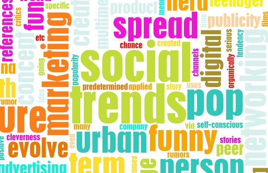 Social Trends Concept As a Abstract Background