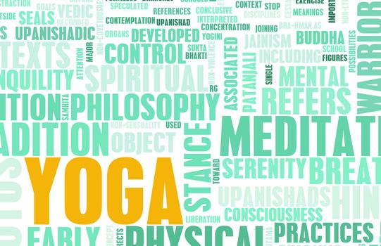 Yoga Learning Exercise Class as a Background