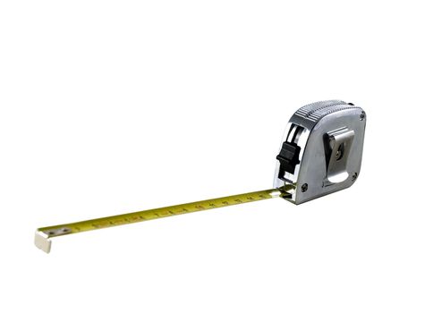 Measuring tape isolated on white background.