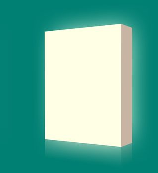 white box with reflection and outer glow