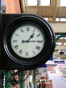 An old train station clock