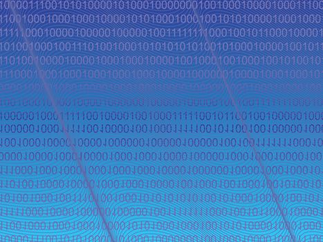 row of numbers against of the blue background