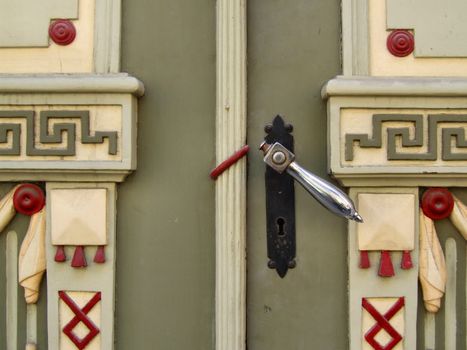 Old decorated entrance gate in Tallinn, Estonia.