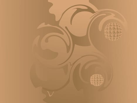 The ornate floral abstract in beige