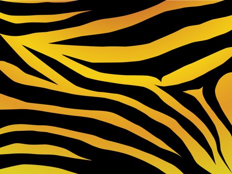 Vector black and orange stripped tiger design