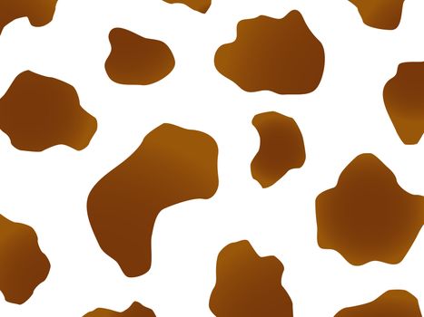 Vector brown and white spotted cow design