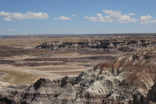 Sweeping landscape in Painted Desert, part of Petrified Forest National Park