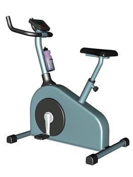 3D rendered excersise equipment rendered on white bachground isolated