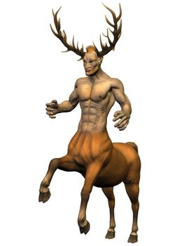 3D rendered image of centaur on white background isolated