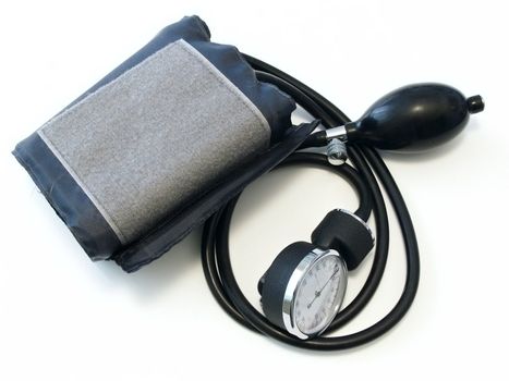 The medical manometer for pressure control against white bacground