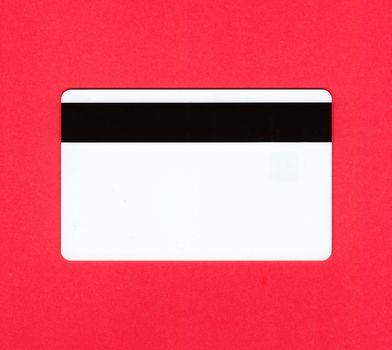 Empty white credit card back