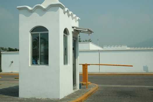 Gated entry with guard house