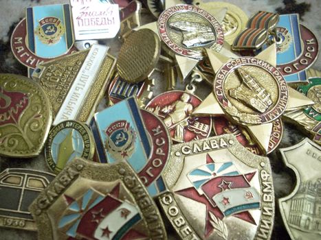 A collection of soviet medals and orders