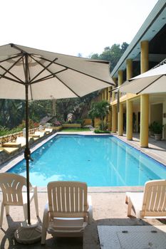 Luxury tropical pool in luxury resort