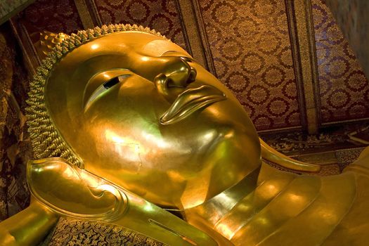 The reclining Buddha in Wat Pho temple, Thailand