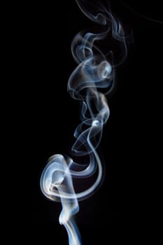 abstract smoke background or smoking concept on black