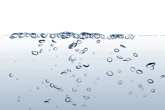 fresh and clean water with bubbles background