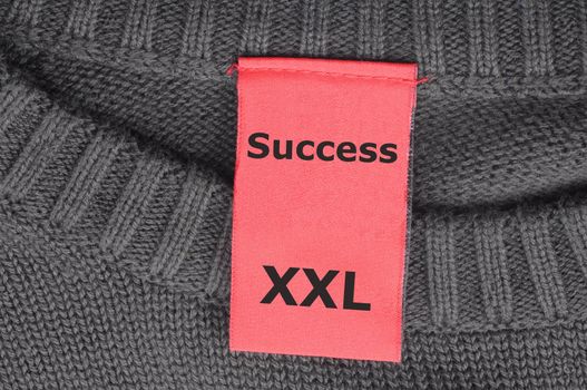 business success concept with fashion label or tag