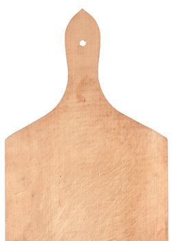 Wooden cooking board on white