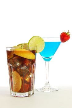 cool cocktail drink for party with strawberry