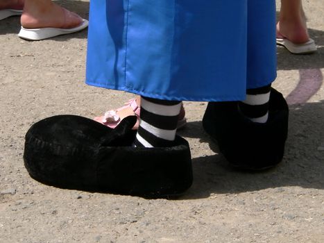 Black shoes  of the clown 