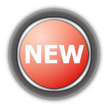 new button for a internet website isolated on white