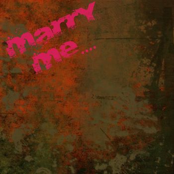 Sweet  and romantic valentine day background with marry me text and copy space