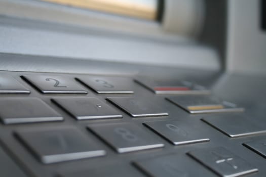 keyboard of cash machine in macro