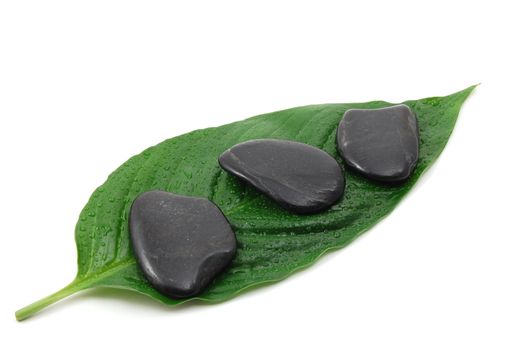 zen stones isolated on a white background
