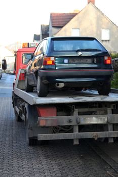 A breakdown dragged from an old car