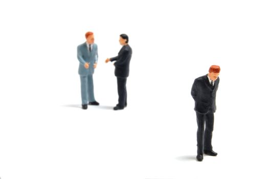 talking business people isolated on white background