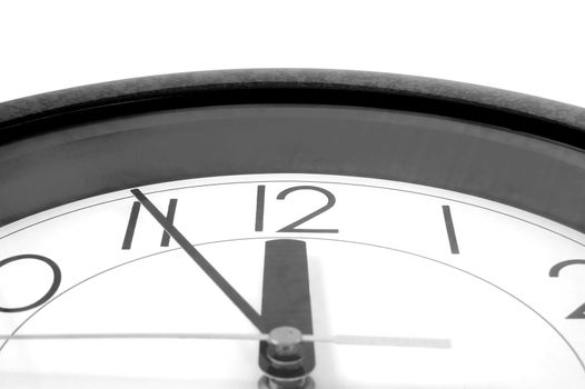 wall clock at 12. time is running out