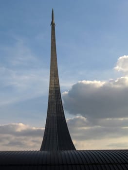 Huge rocket monument at Moscow museum of cosmos