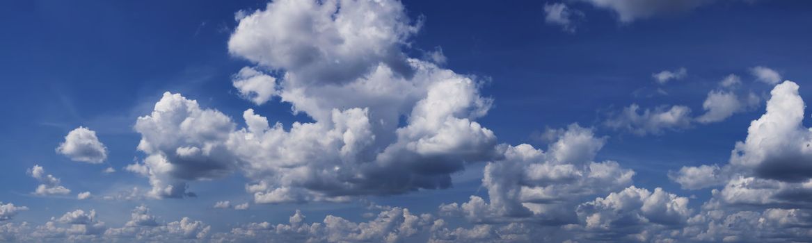 Cloudy sky panorama from Lithuania