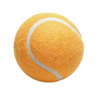 Orange Tennis Ball On A White Background