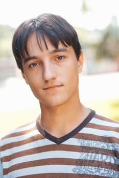 Close-up portrait of handsome  young man
