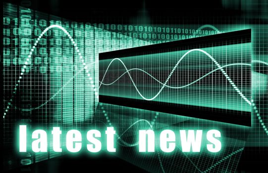 Latest News Headlines Background Sign as an Art