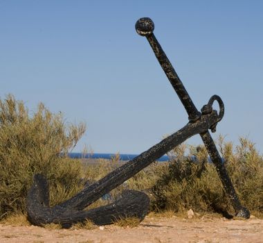 Abandoned achor on a beach in Western Australia near Exmouth. 