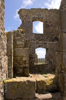 View from inside the ruins of an old prison, in the hills above Stanley, Tasmania.