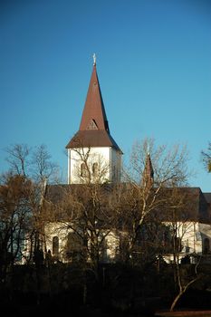 karvina castle and trees from karvina park