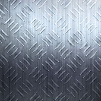 Worn diamond plate metal texture in a cool blue hue.