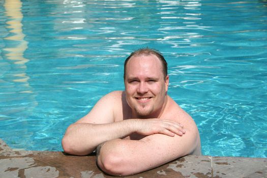 Man in swimming pool