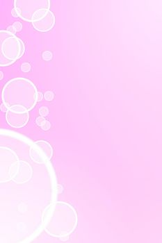 pink background illustration with rings and copyspace