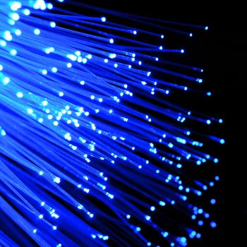 fiber optics background with copyspace for a text message