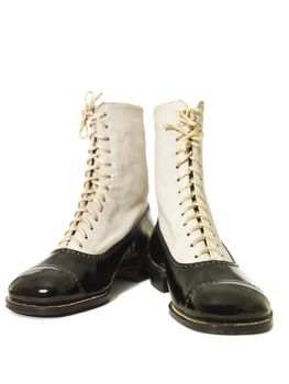 Vintage shoes isolated on white background